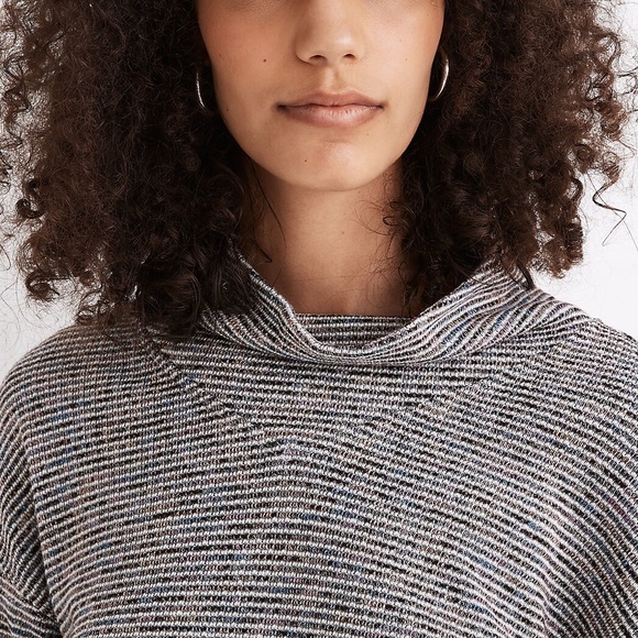 Madewell Textured Turtleneck Top in Rainbow Rib L - Picture 5 of 13